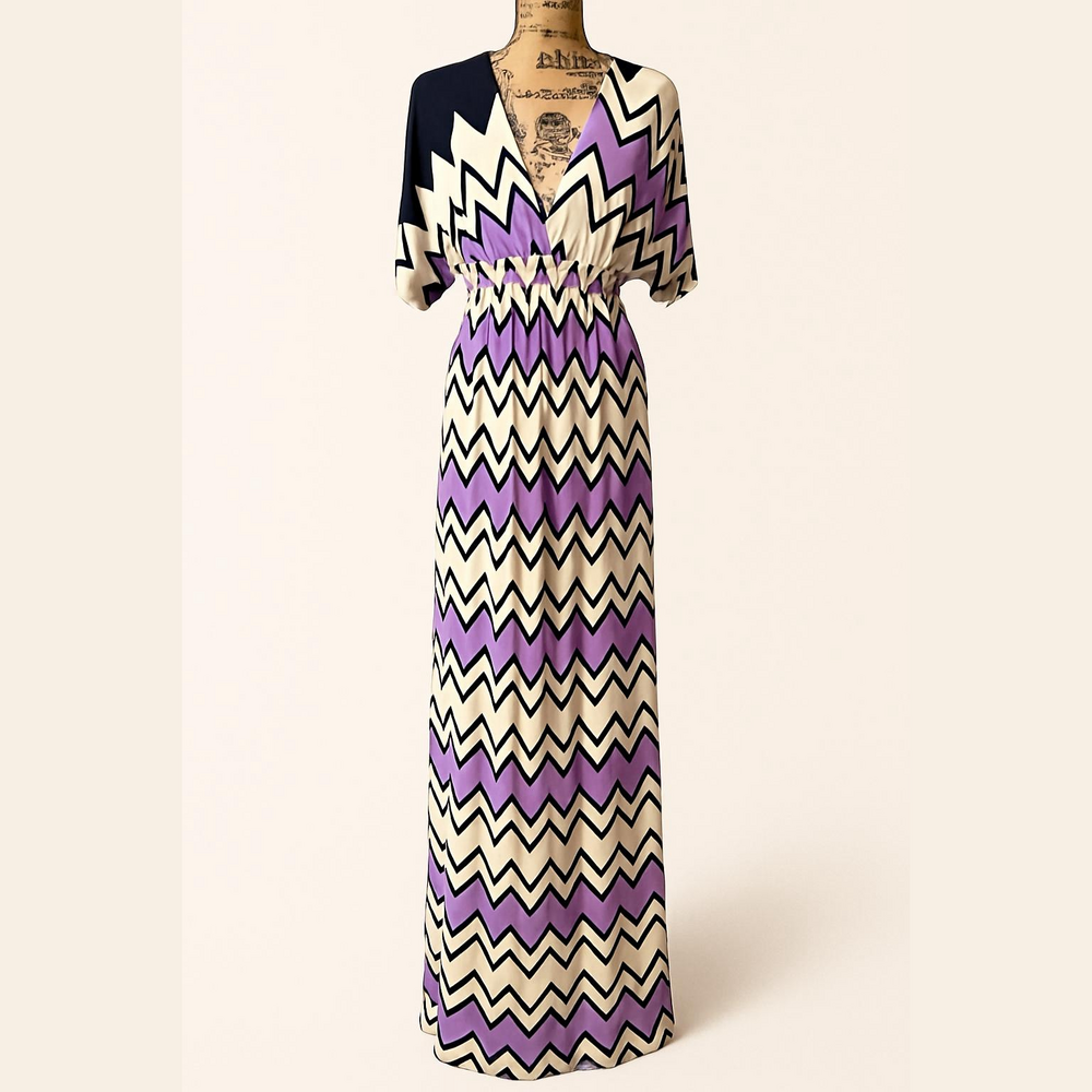 5th and Love Maxi Dress Geometric Size Medium